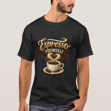 T-shirt avec un jeu de mots drôle sur le café Espr