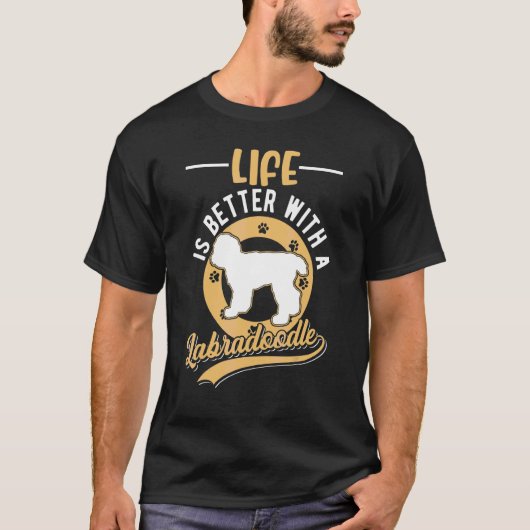 T-shirt Avec un labradoodle (Devant)