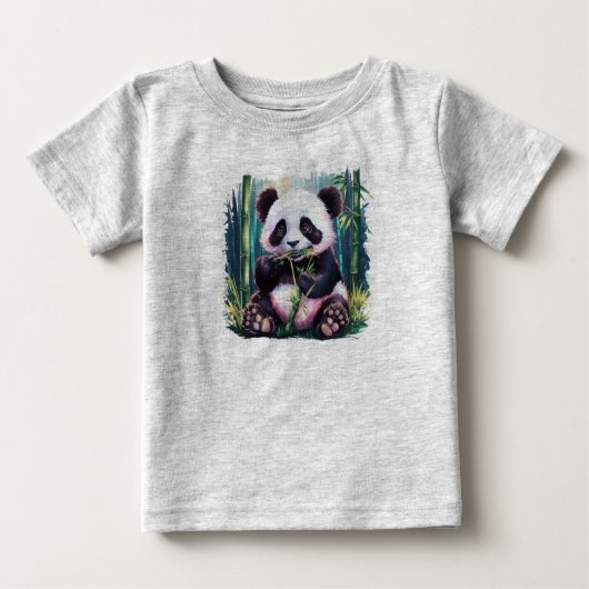 T-shirt avec un panda pour bébé mignon et ludique (Devant)