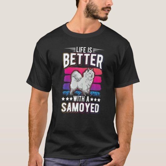 T-shirt Avec Un Samoyé (Devant)
