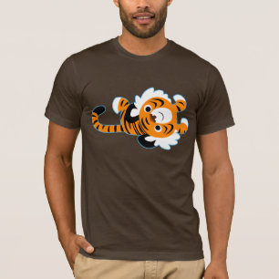 T-shirt avec un tigre de dessin animé mignon et dé
