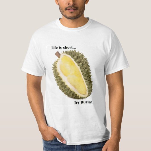 T-shirt avec une conception de fruit de durian (Devant)