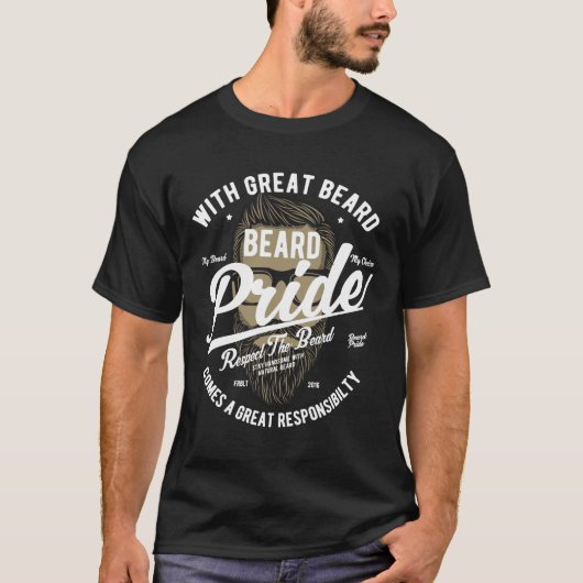 T-shirt Avec une grande barbe vient grande responsabilité  (Devant)