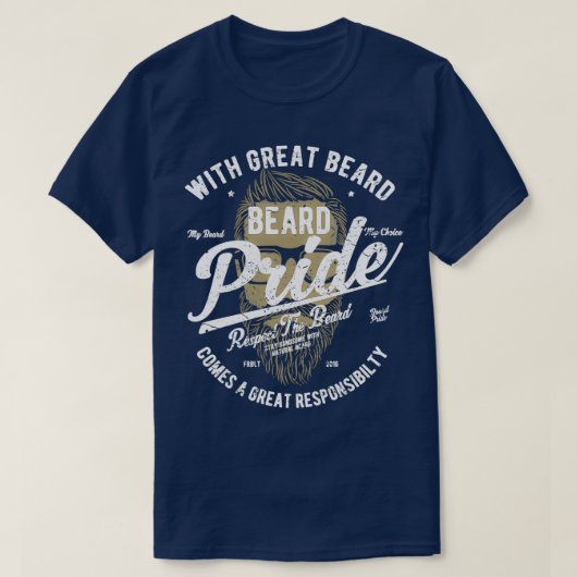T-shirt Avec une grande barbe vient une grande responsabil (Design devant)