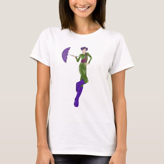 T-shirt avec une impression d'une fille « Cité rêv (Devant)