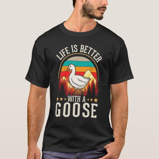 T-shirt avec une oie d'oie (Devant)