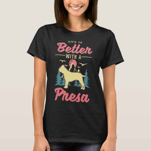 T-shirt avec une Presa Canario (Devant)