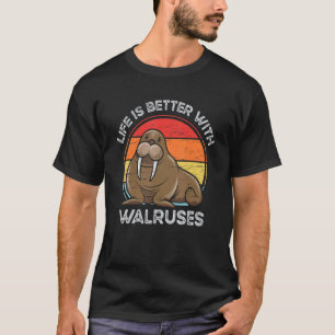 T-shirt Avec Walruses Tusk Whiskers Mammifères marins