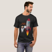 T-shirt 'Avenir Astronaute' Avec Rocket (Afro) (Devant entier)