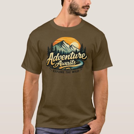 T-shirt Aventure Attend Explorer la Nature (Devant)