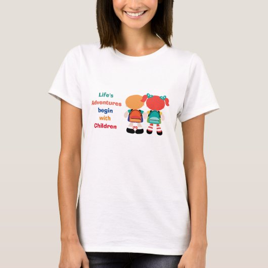 T-shirt Aventure avec des enfants (Devant)