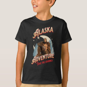 T-shirt Aventure Bigfoot en Alaska Art Rétro de la Nature 