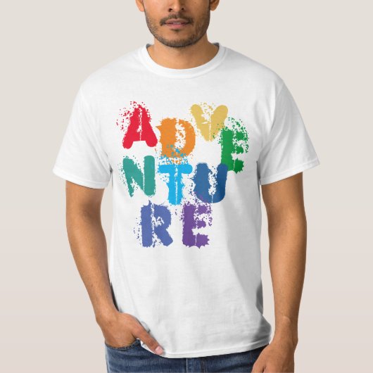 T-shirt AVENTURE - Courrier arc-en-ciel (Devant)