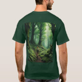 T-shirt Aventure dans une forêt verdoyante profonde (Dos)