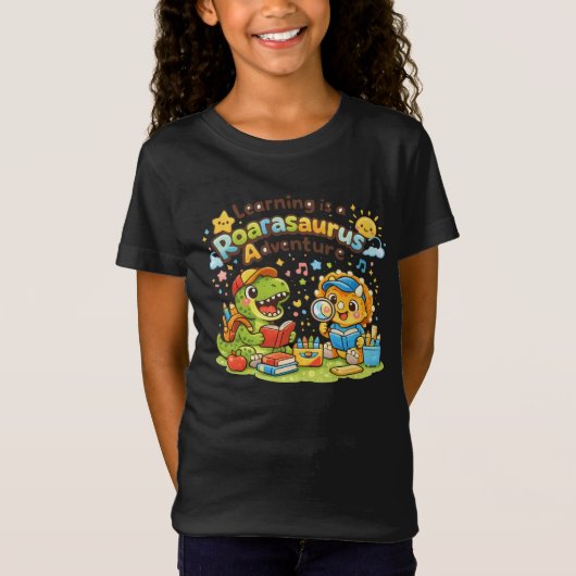 T-Shirt Aventure d'apprentissage de Roarasaurus (Devant)