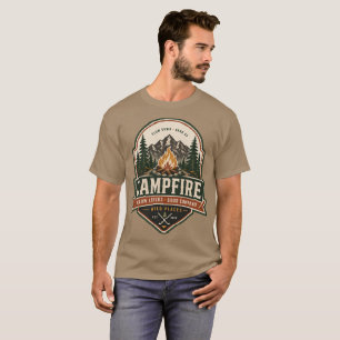 T-shirt Aventure de camping au feu de camp