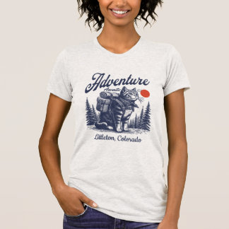T-shirt Aventure de chat de randonnée vintage en attente d