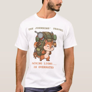 T-shirt Aventure de drôle d'écureuil surchargé - Voyage pe