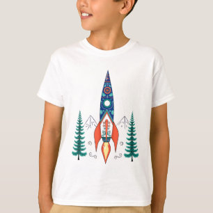 T-shirt Aventure de fusée d'art folklorique – Espace de na
