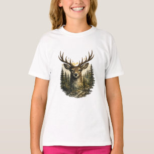 T-shirt Aventure de la forêt de cerfs majestueux Nature /