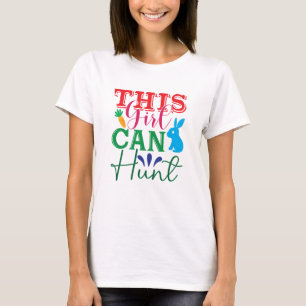 T-shirt Aventure de Pâques avec lapin - Cette fille peut c