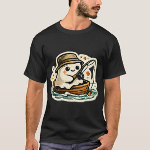 T-shirt Aventure de pêche de fantôme mignon