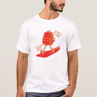 T-shirt Aventure de sac à dos qui saute l'école