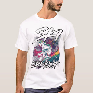 T-shirt Aventure de ski alpin Vermont Ski alpin Vermo