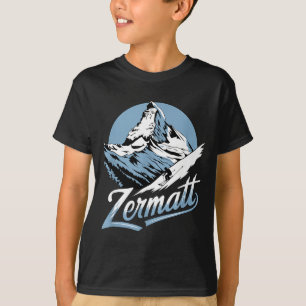 T-shirt Aventure de ski d'hiver fun ski montagne zermatt