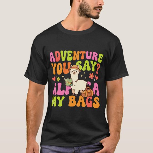 T-shirt Aventure dites-vous lama mes sacs performance (Devant)