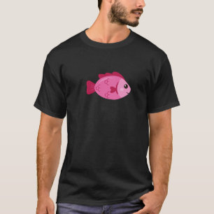 T-shirt Aventure du lac rétro Poisson rose Design vintage