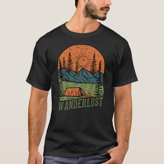 T-shirt Aventure en montagne de Wanderlust (Devant)