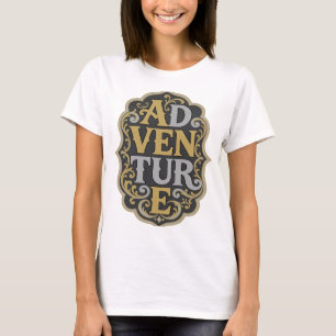 T-shirt Aventure en or tendance Imprimé