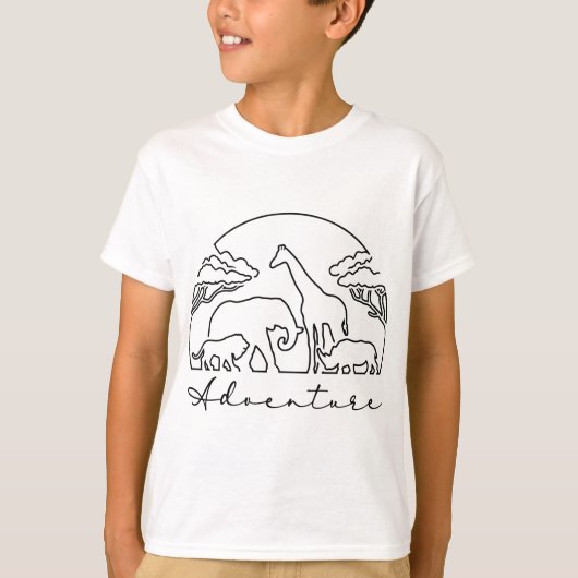 T-shirt Aventure et Safari en Afrique (Devant)