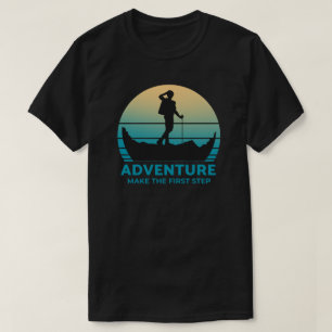 T-shirt Aventure Faites Le Premier Pas Retro Sunset