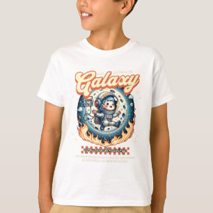 T-shirt Aventure Galactique Fille Astronaute Art