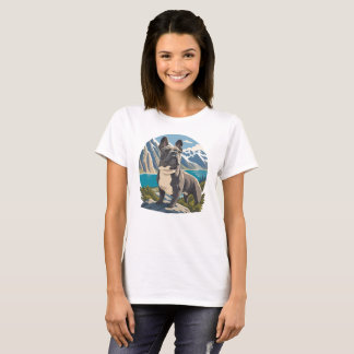 T-shirt Aventure majestueuse du French Bulldog au lac de m