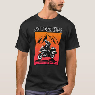 T-shirt Aventure Motorcycle Biker Off Road Rider Motorbik