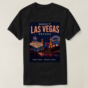 T-shirt Aventure nocturne néon Las Vegas Nevada