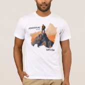 T-shirt Aventure Randonnée, Adventure Await, Let’s Go ! (Devant)