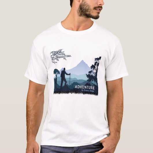 T-shirt Aventure Randonnée, Aventure à chaque étape (Devant)
