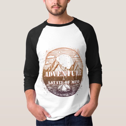 T-shirt Aventure Randonnée, Aventure est un état d'esprit (Devant)