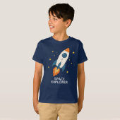 T-shirt Aventure spatiale de la fusée de l'explorateur spa (Devant entier)