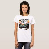 T-shirt Aventure Vélo Attend (Devant entier)