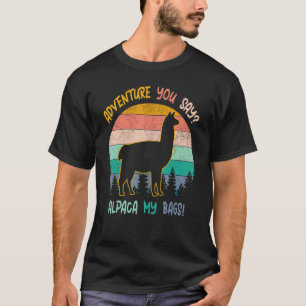 T-shirt Aventure Vous Dites Alpaca Mes Sacs Vintage voyage