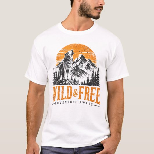 T-Shirt Aventure Wolf Mountain Parc National (Devant)
