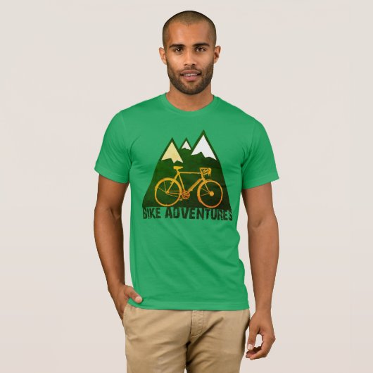 T-shirt aventures à vélo (Devant entier)
