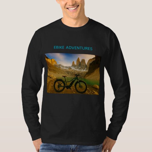 T-SHIRT AVENTURES À VÉLO ÉLECTRIQUE (Devant)