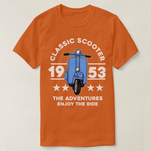 T-SHIRT AVENTURES CLASSIQUES DU SCOOTER (Design devant)
