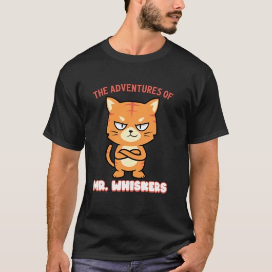 T-shirt Aventures de chat roux tabby de M. Whiskers Orange (Devant)